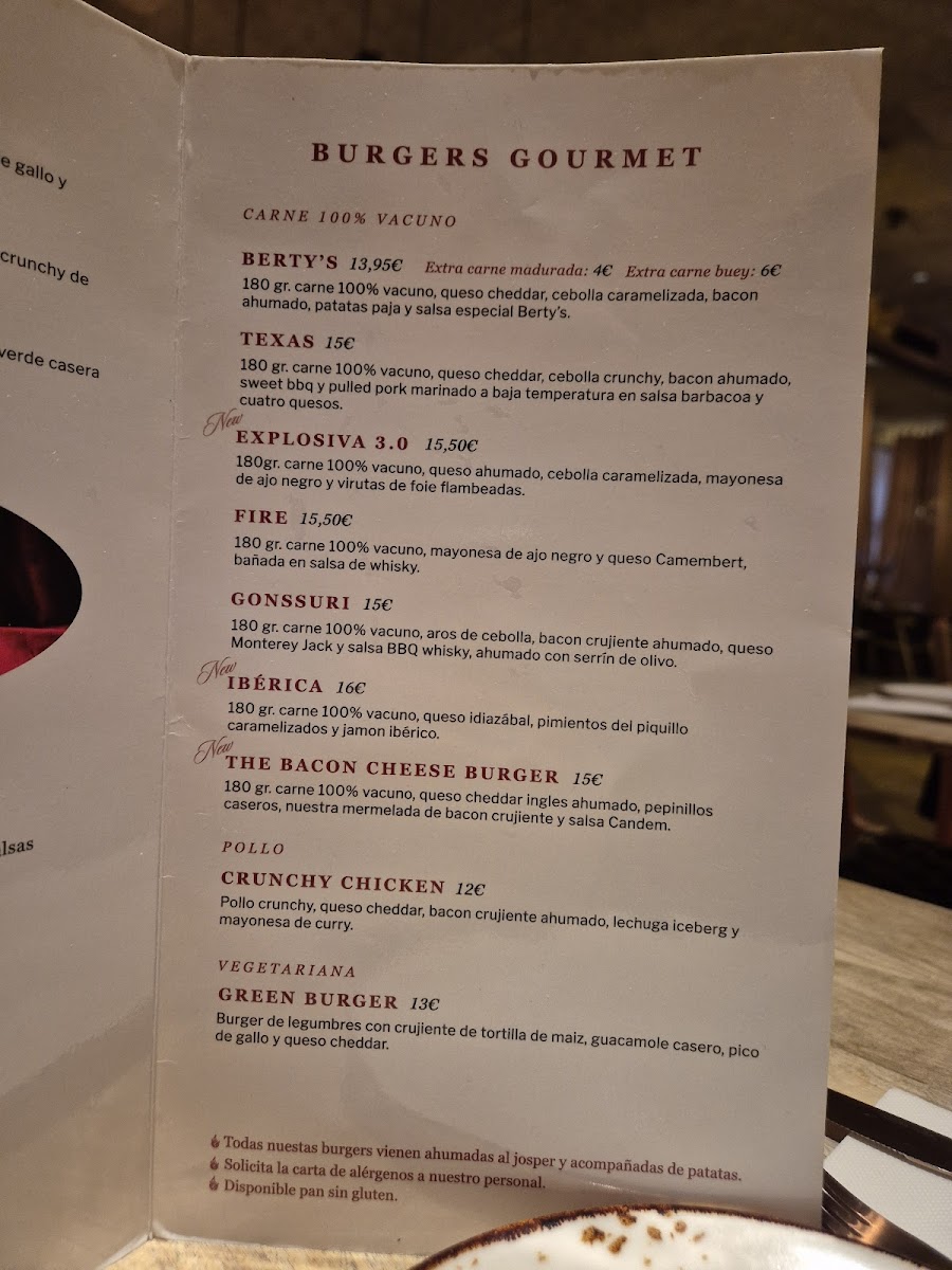 Menu Berty's Burger Bilbao-2