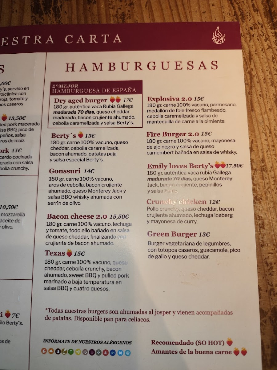 Menu Berty's Burger Bilbao-7