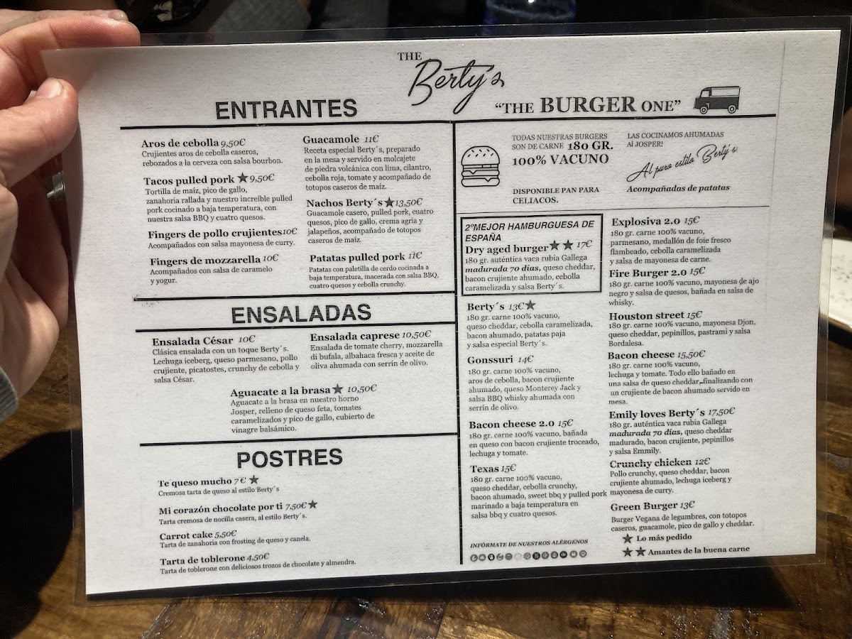 Menu Berty's Burger Bilbao-8